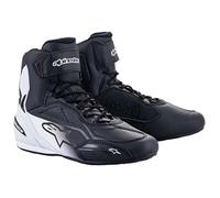 Chaussures de Moto Alpinestars Homme Faster-3 Noir-Blanc - Lacets - Textile - Plat 41
