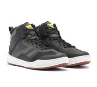 DAINESE - Suburb Air Shoes, Chaussure de Moto Été, Textile, Homme, Noir/Blanc/Vert Militaire, 44