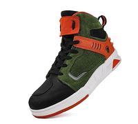 Chaussures de moto for hommes, chaussures planche course cuir suédé mode chaussures motard chaussures motard hors route bottes moto professionnelles protection contre les chocs 37-46 ( Color : vert ,