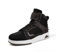 Chaussures de moto for hommes, chaussures planche course cuir suédé mode chaussures motard chaussures motard hors route bottes moto professionnelles protection contre les chocs 37-46 ( Color : le noir