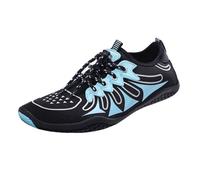 Chaussures de natation antidérapantes pour couple - Séchage rapide - Respirantes - Légères - Chaussures de plage - Chaussures de plage - Chaussures tendance à enfiler, Noir , 8 UK