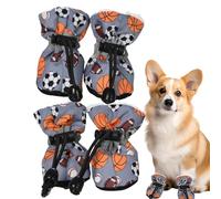 Chaussures de neige pour chien, chiot - Confortables - En polaire - Avec cordon de serrage - Pour garder au chaud les chiens - Pour doberman, pinscher, caniche, berger allemand