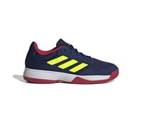 adidas Mixte Enfant Gamespec Kids Tennis Shoes, Dark Blue/Lucid Lemon/FTWR White, 33 EU