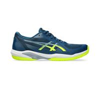 ASICS Homme Solution Swift FF 2 Clay Sneaker, Bleu Mako/Jaune Sécurité, 40.5 EU