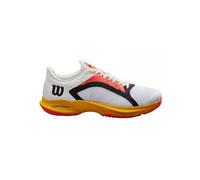 Wilson Hurakn 2.0 Chaussures de Padel pour Homme, Multicolore (White Old Gold Fiery Coral), 48 EU