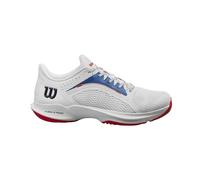 Wilson Femme Hurakn 2.0 Tennis Shoe, White/Deja Vu Blue Red, 38 2/3 EU