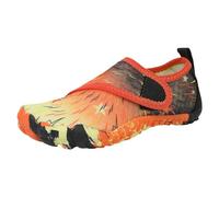 Chaussures de pataugeoire de Plage à Semelles Souples Confortables pour Enfants, Chaussures de Natation de Fitness à Double Usage en Plein air Baskets Fille Vert Baskets Bout Cap Baskets (Orange, 27)