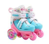 Chaussures de patinage à roulettes - Patins à roulettes réglables pour filles de taille en option - Patins à roulettes sûrs et amusants Chaussures de patinage à roulettes en PU à haute élasticité pour