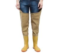 Chaussures de pêche au-Dessus du Genou for Hommes, Chaussures sécurité imperméables for Le Travail, Bottes Pluie Hautes for, Automne-Hiver pour La Pêche Jardin(Beige B,9)