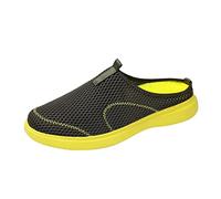 Chaussures de plage en maille pour homme - Coupe large - Semelle souple - Chaussures de sport décontractées - Antidérapantes - Confortables - Respirantes - Chaussures de trekking, Vert, 42 2/3 EU