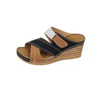 Chaussures de plage pour femme - Largeur G - Avec talon creux - Décontractées - Sandales de vélo de course - Pour femme, marron, 36 EU