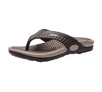 Chaussures de plage respirantes pour homme - Grande taille 46 - Base de massage - Drag humain - Sandales pour homme - Taille 46, kaki, 9 UK 3X-Narrow