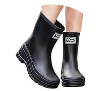 Chaussures de pluie 2026 pour femme - Élégantes - Semelle épaisse - Pour un port confortable en toutes saisons - Parfaites pour les sorties décontractées et les associations avec des jeans, Noir , 39