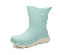 Chaussures de pluie élégantes pour femmes avec semelle robuste pour usage extérieur confortable et sécurité antidérapante (Mint Green, 37)