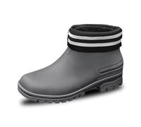 Chaussures De Pluie Pour Couple Vêtements D'Extérieur Plus De Modèles En Coton Chaussures D'Eau À Semelle Épaisse Confortables Antidérapantes Chaussures De Cuisine En Caoutchouc Pour (Grey 38)