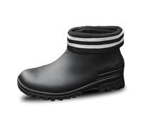 Chaussures De Pluie Pour Couple Vêtements D'Extérieur Plus De Modèles En Coton Chaussures D'Eau À Semelle Épaisse Confortables Antidérapantes Chaussures De Cuisine En Caoutchouc Pour (Black 41)
