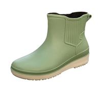 Chaussures de pluie pour femme | Chaussures de pluie pour femme Version coréenne Couleur unie Mode Tube court Chaussures aquatiques pour extérieur et temps humide