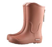 Chaussures de pluie pour femme - Imperméables - Extra larges - En caoutchouc - Imperméables - Résistantes - Confortables et robustes - Chaussures d'équitation élastiques, marron, 35 EU