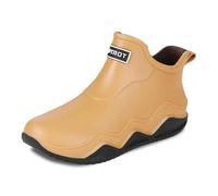 Chaussures de pluie pour femme pour le printemps - Semelle imperméable antidérapante - Bout fermé - Talon uni - Idéal pour les jours humides - Protection parfaite par tous les temps - Bottes de