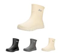 Chaussures de pluie pour homme - Bottes de pluie en caoutchouc extra larges - Bottes de jardin - Bottes en caoutchouc antidérapantes - Bottes de travail - Bottes de pêche, beige, 41 EU
