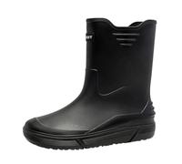 Chaussures de pluie pour hommes portant des chaussures de style européen en dehors du métro, chaussures en caoutchouc antidérapantes pour la cuisine, chaussures de pêche pour l'extérieur, Noir , 39 EU