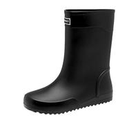 Chaussures de pluie pour hommes portant des chaussures de style européen en dehors du métro, chaussures en caoutchouc antidérapantes pour la cuisine, chaussures de pêche pour l'extérieur, Noir , 42 EU