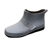 Chaussures de Pluie Professionnelles pour Hommes Imperméables Antidérapantes Confortables pour Le Lavage et la Salle à Manger (Grey, 44)