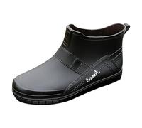 Chaussures de Pluie Professionnelles pour Hommes Imperméables Antidérapantes Confortables pour Le Lavage et la Salle à Manger (Black, 42)