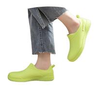 Chaussures De Pluie Tendance pour Femmes Bottines Courtes Confortables Et Décontractées pour Toutes avec Semelle Épaisse Et (Green 37)