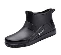 Chaussures de pluie, unisexes, courtes, légères, respirantes, en caoutchouc, antidérapantes, pour adulte, pour le jardinage, l'agriculture, la pêche, Noir , 39 EU