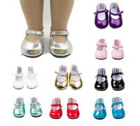 Chaussures De Poupée 18 Pouces, Accessoires De Jouets, Bleu Rose Noir Blanc Rouge Violet Vert Or Argent, Cadeaux D'anniversaire Pour Enfants Filles