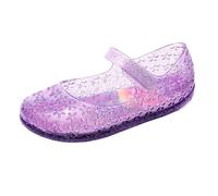 Chaussures de princesse 2026 pour fille, sandales Jelly Mary Jane Dance Party Cosplay Chaussures pour enfants tout-petits, lilas, 28 EU