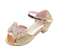 Chaussures de princesse à paillettes Mary Jane à talons hauts avec strass et nœud - Chaussures de soirée - Chaussures de cosplay - Chaussures de mariage - Pour fête d'anniversaire, carnaval, Z01gold