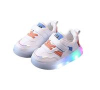 Chaussures de princesse avec lumières LED pour petites et moyennes filles, chaussures de planche à la mode, chaussures montantes pour filles, chaussures de course pour bébé fille, Orange 5, 39 2/3 EU