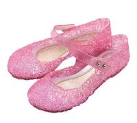 Chaussures de princesse Cendrillon Reine des Neiges pour filles - Pour Halloween, cosplay, déguisement pour filles, rose, 24 EU