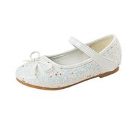 Chaussures de princesse Mary Jane à paillettes avec sangle de cheville - Sandales plates pour fête de mariage - Chaussures pour tout-petits - Pour demoiselle d'honneur, mariage, anniversaire, bal de