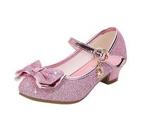 Chaussures de princesse pour fille - Paillettes dorées - Chaussures de mariage - Chaussures d'école - Chaussures à talons hauts - Chaussures de fête pour enfants - Chaussures de mariage - Chaussures
