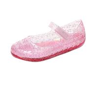 Chaussures de princesse pour fille, sandales Jelly Mary Jane Dance Party Cosplay Chaussures pour enfants tout-petits, rouge, 28 EU
