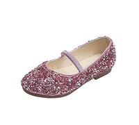 Chaussures de Princesse pour Filles avec Paillettes Chaussures Reine Scintillantes Confortable Brillante Antidérapant Semelle Plate Souples pour Fêtes Anniversaires Carnaval Deguisement Princesse