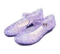 Chaussures de princesse pour filles, Cendrillon, Reine des Neiges, chaussures pour déguisement, Halloween, cosplay, robe de fête pour filles, violet, 32 EU