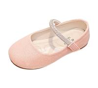 Chaussures de Princesse pour Filles Fille Robe Formelle Pompes Sandales légantes Scratch Paillettes Scintillantes Semelle Souple antidérapante Cole Activité Fête