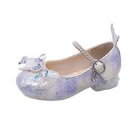 Chaussures de Princesse pour Filles Princesse Cosplay Chaussures Élégantes Paillettes Bureau Footwear PU Princesse Chaussure Antidérapantes Fille Rétro Chaussure pour Mariages et (White, 35 Big Kids)