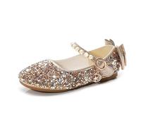 Chaussures de Princesse Reine pour Filles avec Paillettes Chaussures Scintillantes Confortable Brillante Antidérapant Semelle Plate Souples pour Fêtes Anniversaires Carnaval Deguisement Princesse