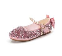 Chaussures de Princesse Reine pour Filles avec Paillettes Chaussures Scintillantes Confortable Brillante Antidérapant Semelle Plate Souples pour Fêtes Anniversaires Carnaval Deguisement Princesse