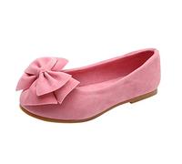 Chaussures de princesse simples pour bébé avec nœud papillon enfants filles étudiantes danse solide et souple chaussures bébé tout-petits chaussures lumineuses garçon, rose, 25 EU