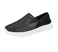 Chaussures de printemps, chaussures décontractées avec bordure, baskets plus tendance, chaussures en maille unijambe, chaussures pour maman, chaussures pour femme, chaussures léopard, Noir , 45 EU