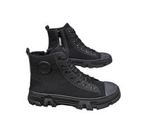 Chaussures de Protection du Travail pour Hommes avec Semelles Douces Fermetures à glissière Confortables et durables Chaussures de Travail décontractées antidérapantes et (Noir,40)