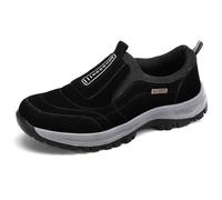Chaussures De Randonnée À La Mode Pour Hommes Baskets Décontractées À Enfiler Imperméables Antidérapantes Légères Orthopédiques Basses Respirantes Pour Camping L'escalade Marche Course ( Color : Black