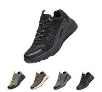 Chaussures de randonnée basses pour homme - Imperméables et légères - Avec tige en maille respirante et semelle extérieure adhérente - Chaussures de trekking orthopédiques, Noir , 47 EU