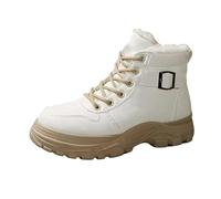 Chaussures de randonnée chaudes pour femme - Bottes de ski - Chaussures épaisses en gel - Pointure 41, Blanc., 36 EU